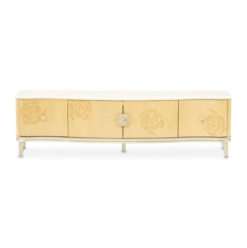 AICO Furniture Camellia Field Media Cabinet in Caramel - Luxury Home Furniture (MI)