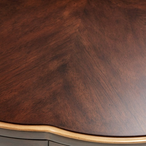 AICO Furniture Camellia Field End Table in Warm Pecan - Luxury Home Furniture (MI)