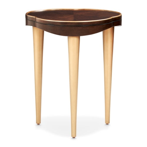 AICO Furniture Camellia Field Chairside Table in Warm Pecan - Luxury Home Furniture (MI)