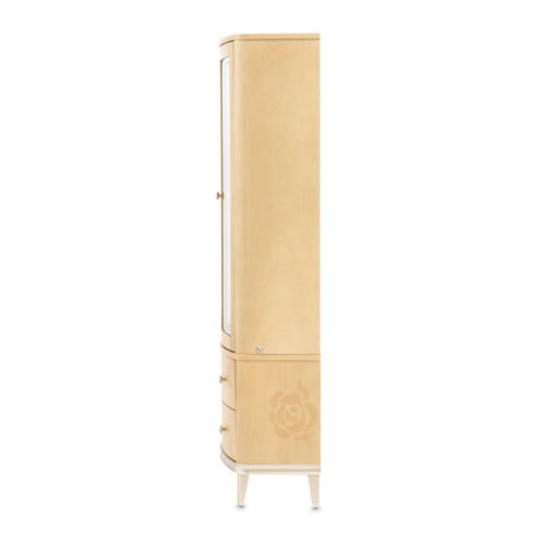 AICO Furniture Camellia Field Display Cabinet in Caramel - Luxury Home Furniture (MI)