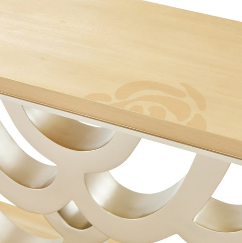 AICO Furniture Camellia Field Console Table in Caramel - Luxury Home Furniture (MI)