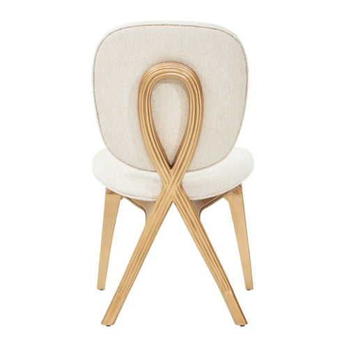 AICO Furniture Camellia Field Vanity Chair in Warm Pecan - Luxury Home Furniture (MI)
