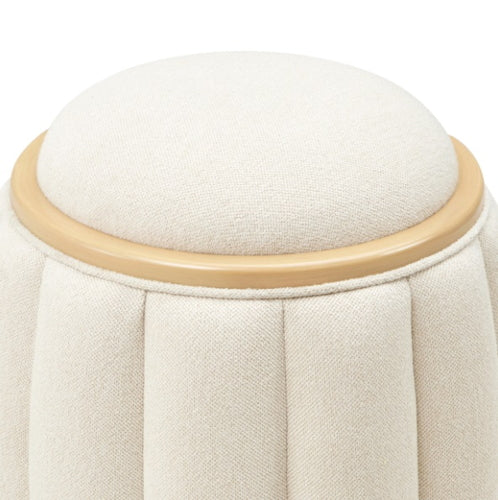 AICO Furniture Camellia Field Round Bench in Caramel - Luxury Home Furniture (MI)