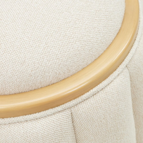 AICO Furniture Camellia Field Round Bench in Caramel - Luxury Home Furniture (MI)