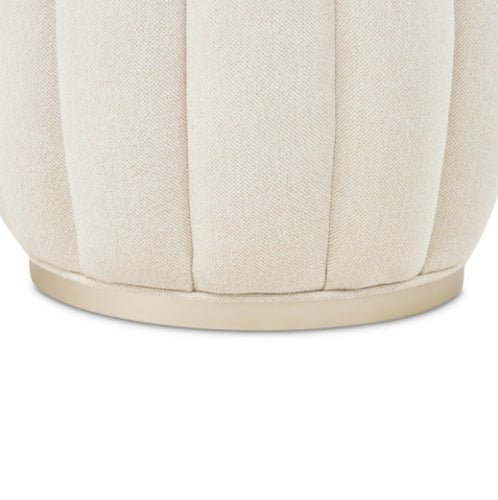 AICO Furniture Camellia Field Round Bench in Caramel - Luxury Home Furniture (MI)