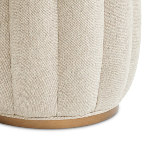 AICO Furniture Camellia Field Round Bench in Warm Pecan - Luxury Home Furniture (MI)