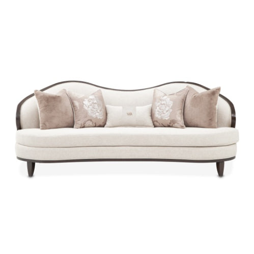AICO Furniture Camellia Field Sofa in Warm Pecan - Luxury Home Furniture (MI)