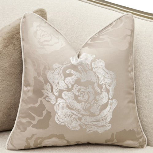 AICO Furniture Camellia Field RAF Loveseat Linen in Caramel - Luxury Home Furniture (MI)