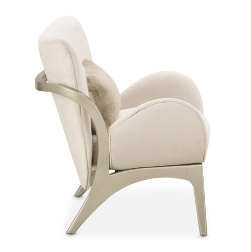 AICO Furniture Camellia Field Accent Chair Ivory in Caramel - Luxury Home Furniture (MI)