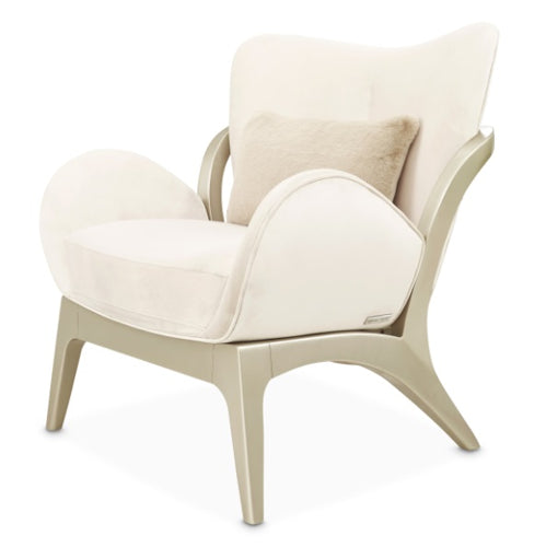 AICO Furniture Camellia Field Accent Chair Ivory in Caramel - Luxury Home Furniture (MI)