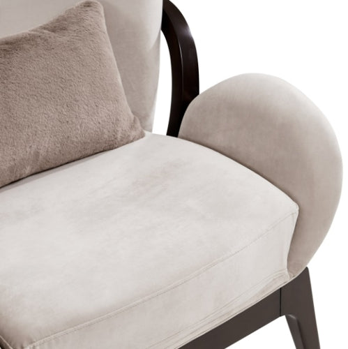 AICO Furniture Camellia Field Accent Chair Porchini in Warm Pecan - Luxury Home Furniture (MI)