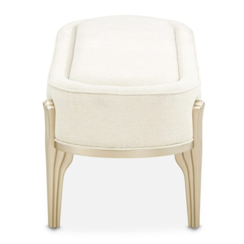 AICO Furniture Camellia Field Bench in Caramel - Luxury Home Furniture (MI)
