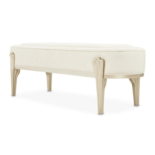 AICO Furniture Camellia Field Bench in Caramel - Luxury Home Furniture (MI)