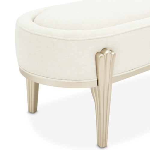 AICO Furniture Camellia Field Bench in Caramel - Luxury Home Furniture (MI)