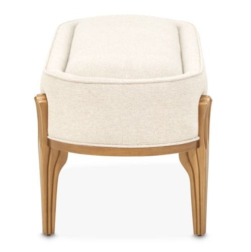 AICO Furniture Camellia Field Bench in Warm Pecan - Luxury Home Furniture (MI)