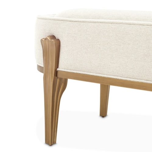 AICO Furniture Camellia Field Bench in Warm Pecan - Luxury Home Furniture (MI)