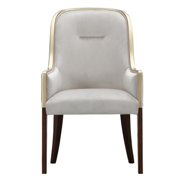 AICO Furniture Houston Assmebled Arm Chair in Walnut - Luxury Home Furniture (MI)
