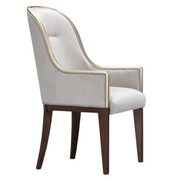 AICO Furniture Houston Assmebled Arm Chair in Walnut - Luxury Home Furniture (MI)