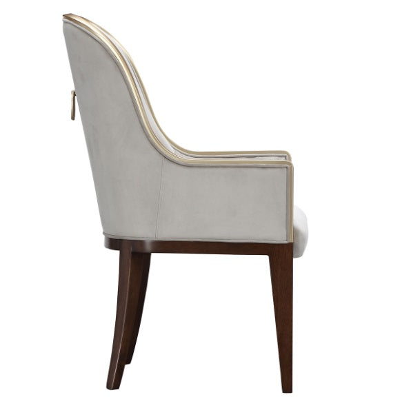 AICO Furniture Houston Assmebled Arm Chair in Walnut - Luxury Home Furniture (MI)
