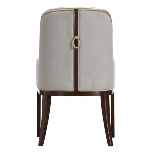 AICO Furniture Houston Assmebled Arm Chair in Walnut - Luxury Home Furniture (MI)