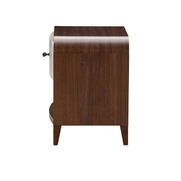 AICO Furniture Houston Small Nightstand in Walnut - Luxury Home Furniture (MI)
