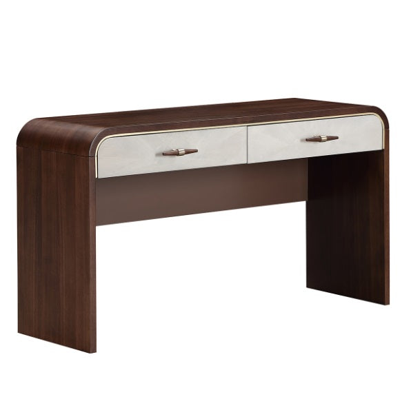 AICO Furniture Houston Vanity Desk in Walnut - Luxury Home Furniture (MI)