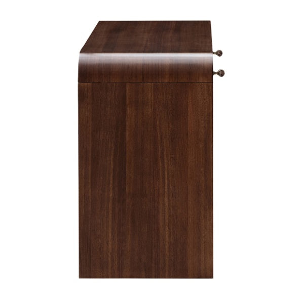 AICO Furniture Houston Vanity Desk in Walnut - Luxury Home Furniture (MI)