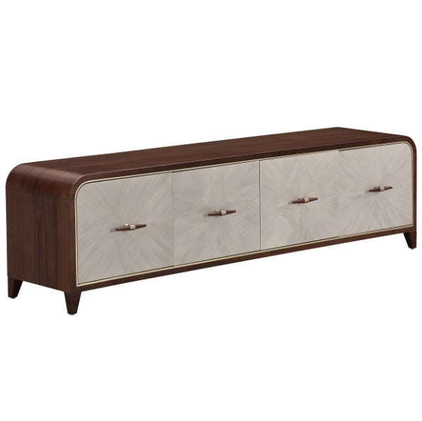 AICO Furniture Houston Media Cabinet in Walnut - Luxury Home Furniture (MI)