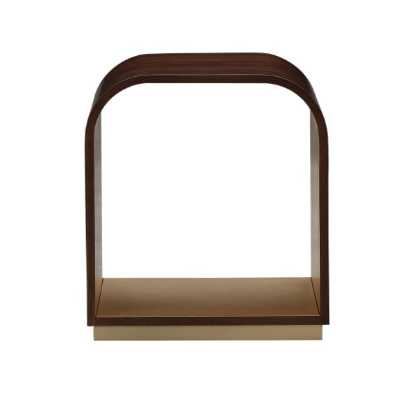 AICO Furniture Houston End Table in Walnut - Luxury Home Furniture (MI)