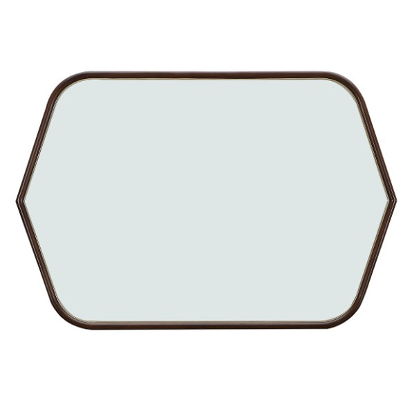 AICO Furniture Houston Wall Mirror in Walnut - Luxury Home Furniture (MI)