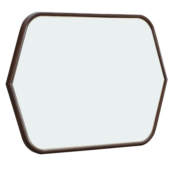 AICO Furniture Houston Wall Mirror in Walnut - Luxury Home Furniture (MI)