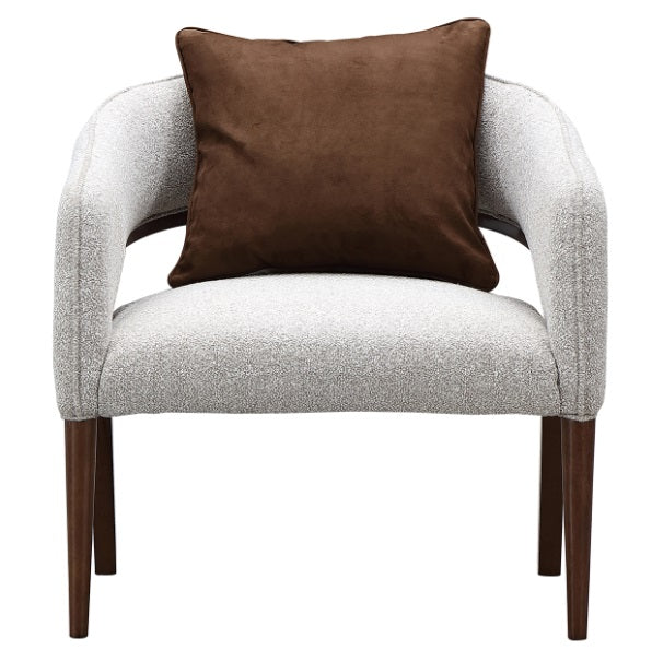 AICO Furniture Houston Accent Chair Pebble in Walnut - Luxury Home Furniture (MI)