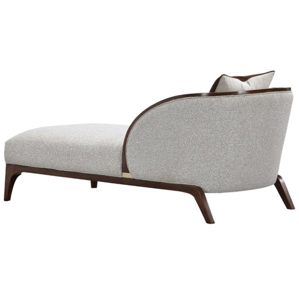 AICO Furniture Houston Chaise Pebble in Walnut - Luxury Home Furniture (MI)