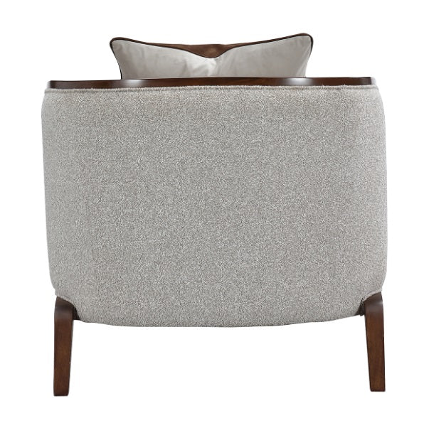 AICO Furniture Houston Chaise Pebble in Walnut - Luxury Home Furniture (MI)