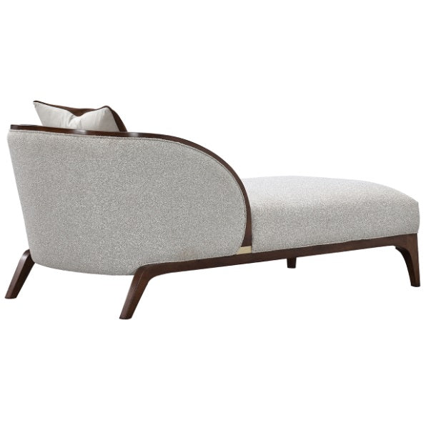 AICO Furniture Houston Chaise Pebble in Walnut - Luxury Home Furniture (MI)
