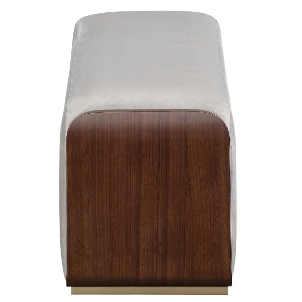 AICO Furniture Houston Accent Bench in Walnut - Luxury Home Furniture (MI)