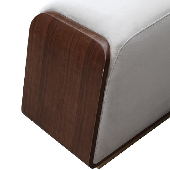 AICO Furniture Houston Accent Bench in Walnut - Luxury Home Furniture (MI)