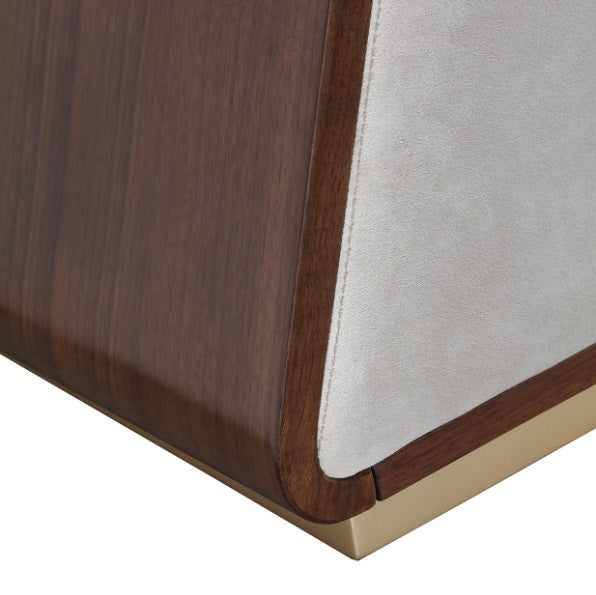 AICO Furniture Houston Accent Bench in Walnut - Luxury Home Furniture (MI)
