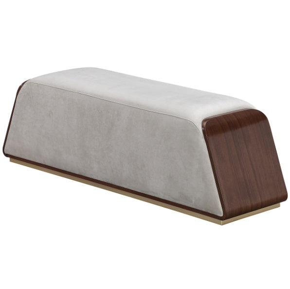 AICO Furniture Houston Accent Bench in Walnut - Luxury Home Furniture (MI)