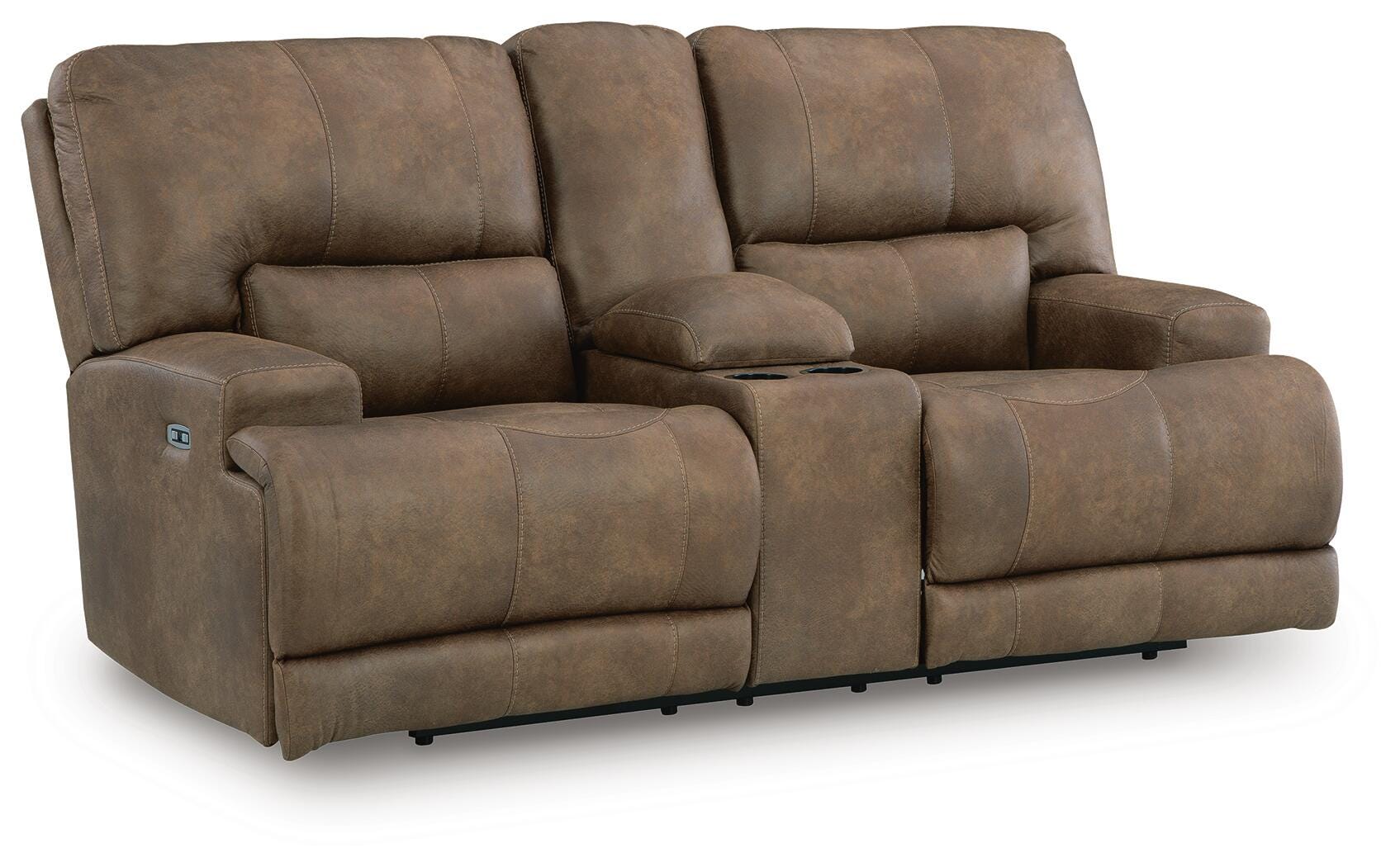 Beckley Place Power Reclining Loveseat with Console - Luxury Home Furniture (MI)