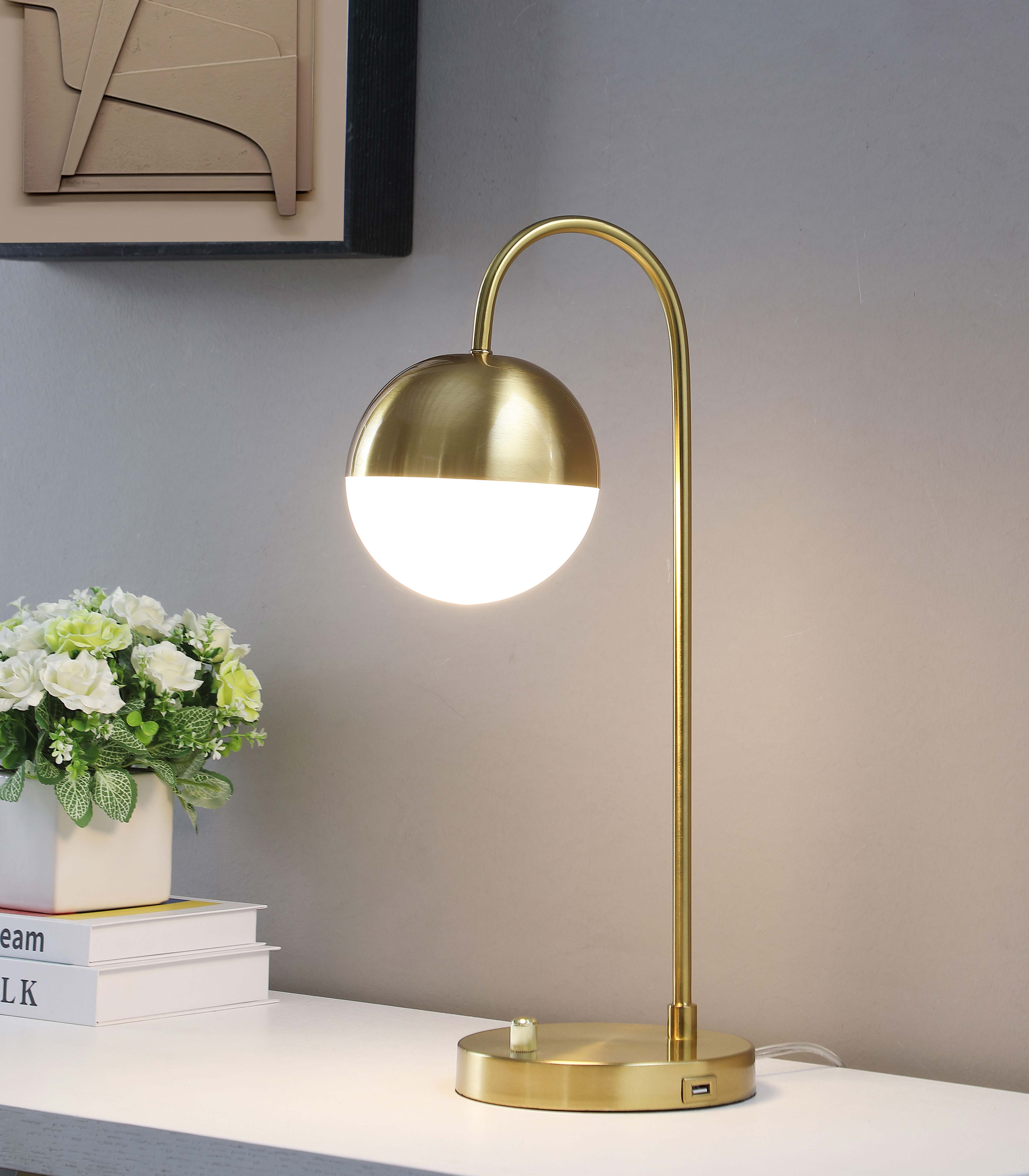Merrick Round Arched Table Lamp Gold - Luxury Home Furniture (MI)