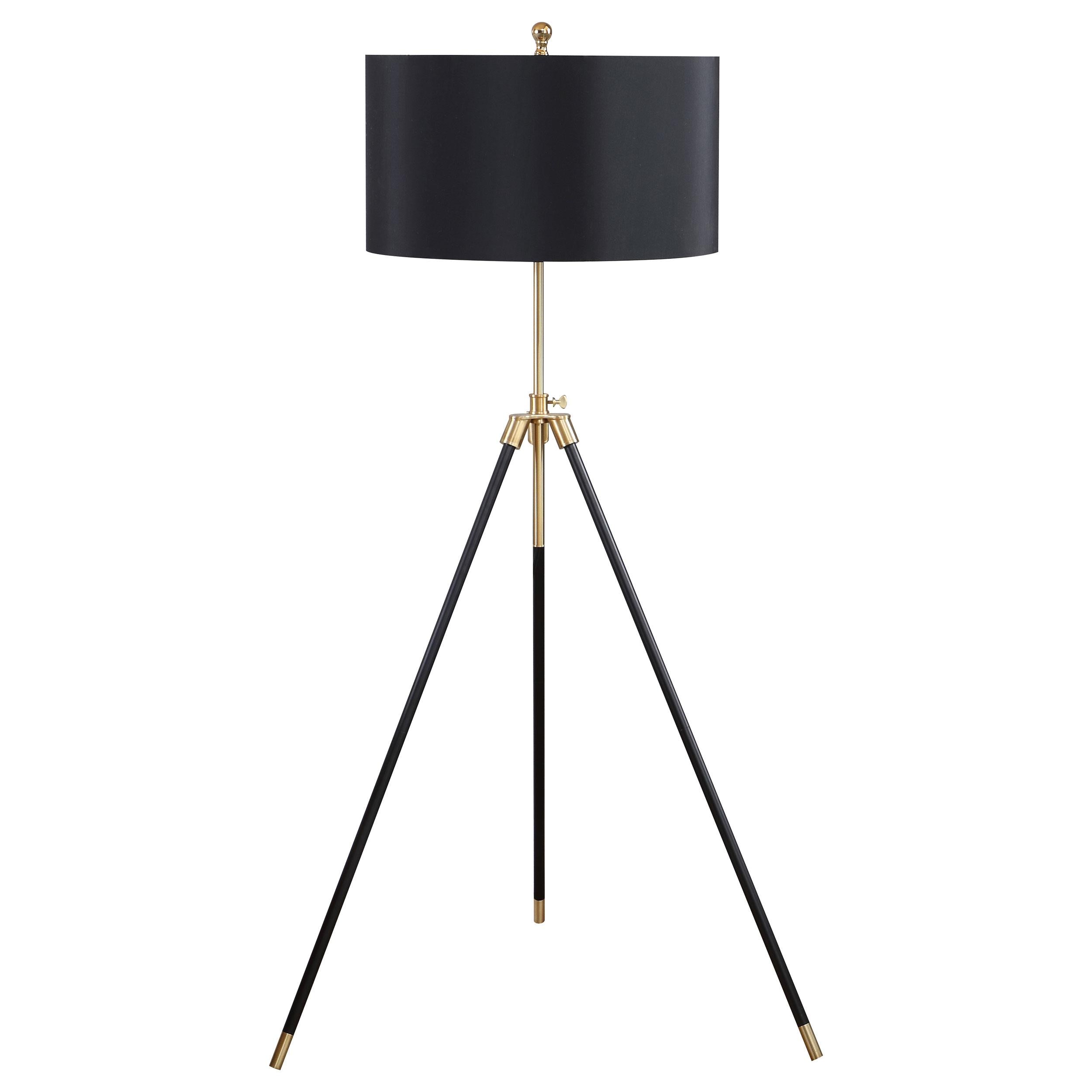 Zabka Tripod Floor Lamp Black and Gold - Luxury Home Furniture (MI)