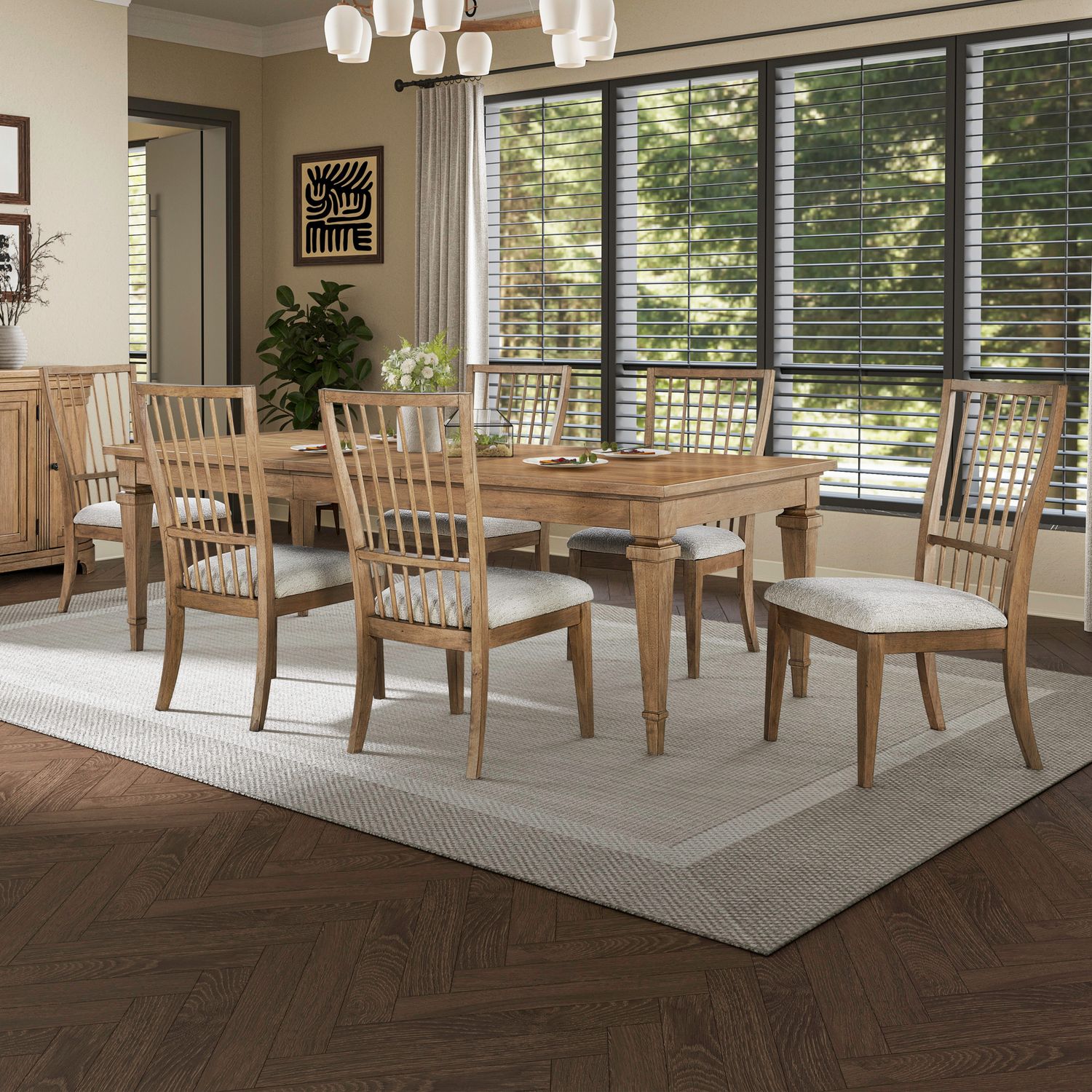 Haven Hills 7 Piece Rectangular Table Set image