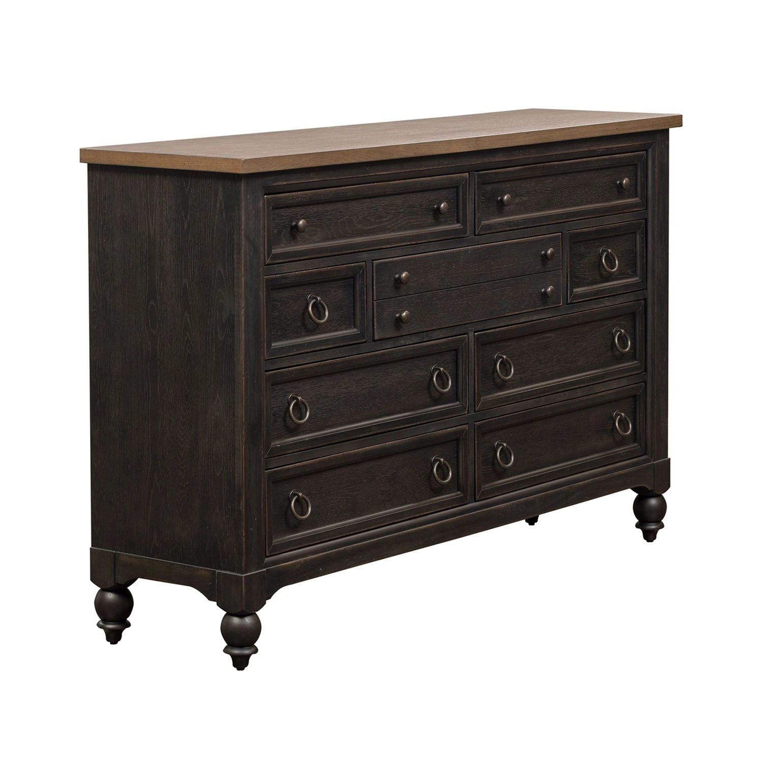 Americana Farmhouse 9 Drawer Dresser in Black image