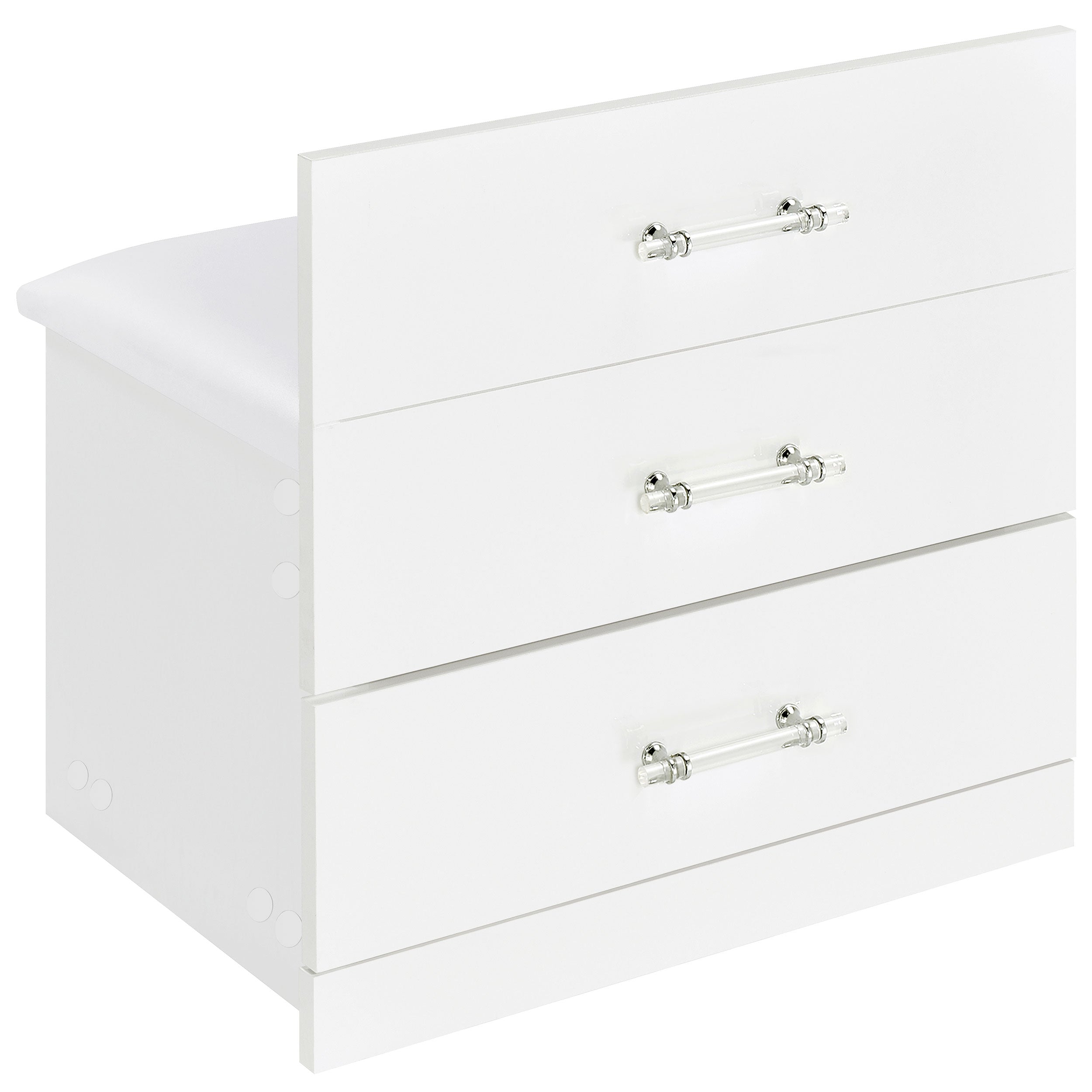 Danbury Makeup Vanity Table with LED Mirror and Stool - Luxury Home Furniture (MI)