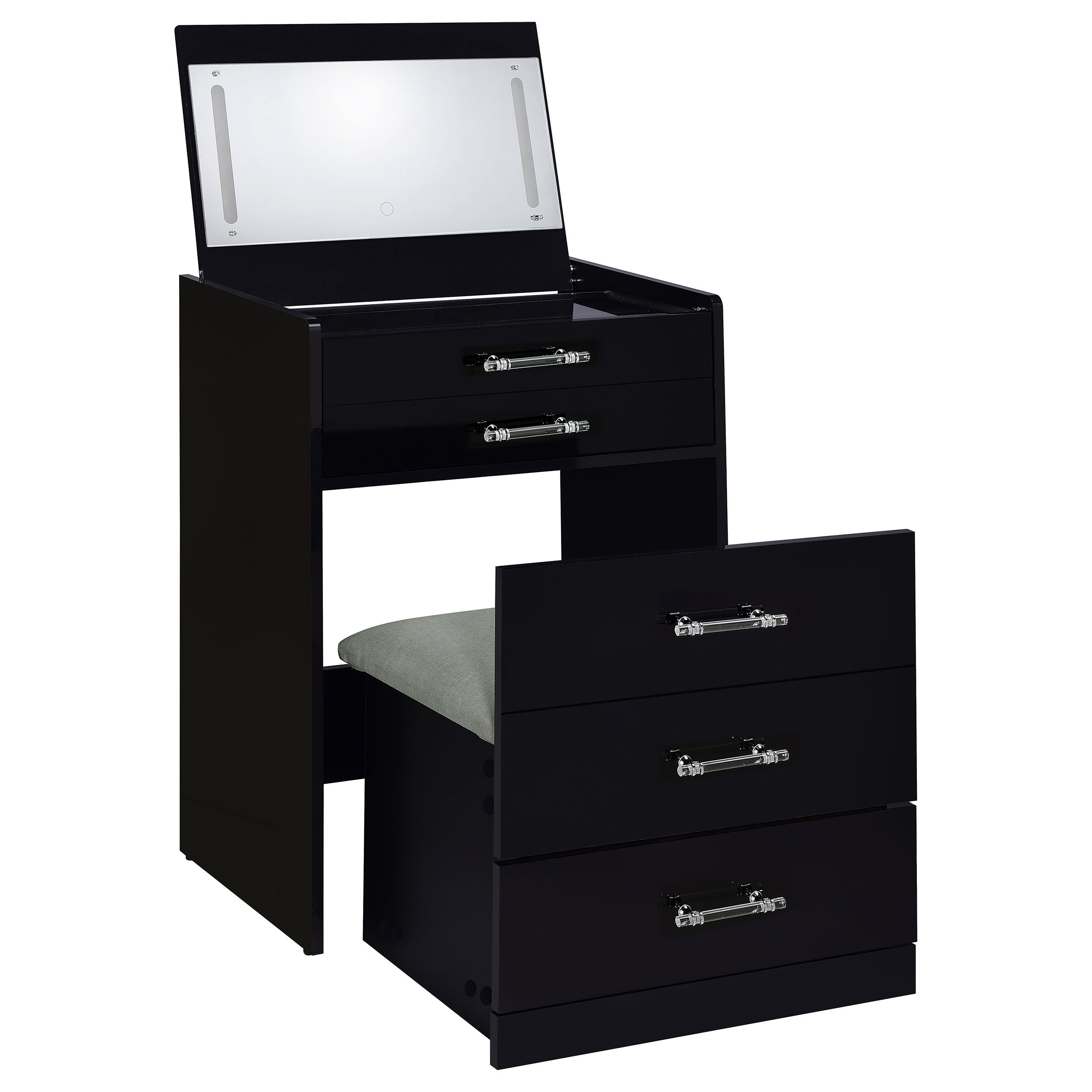 Danbury Makeup Vanity Table with LED Mirror and Stool - Luxury Home Furniture (MI)