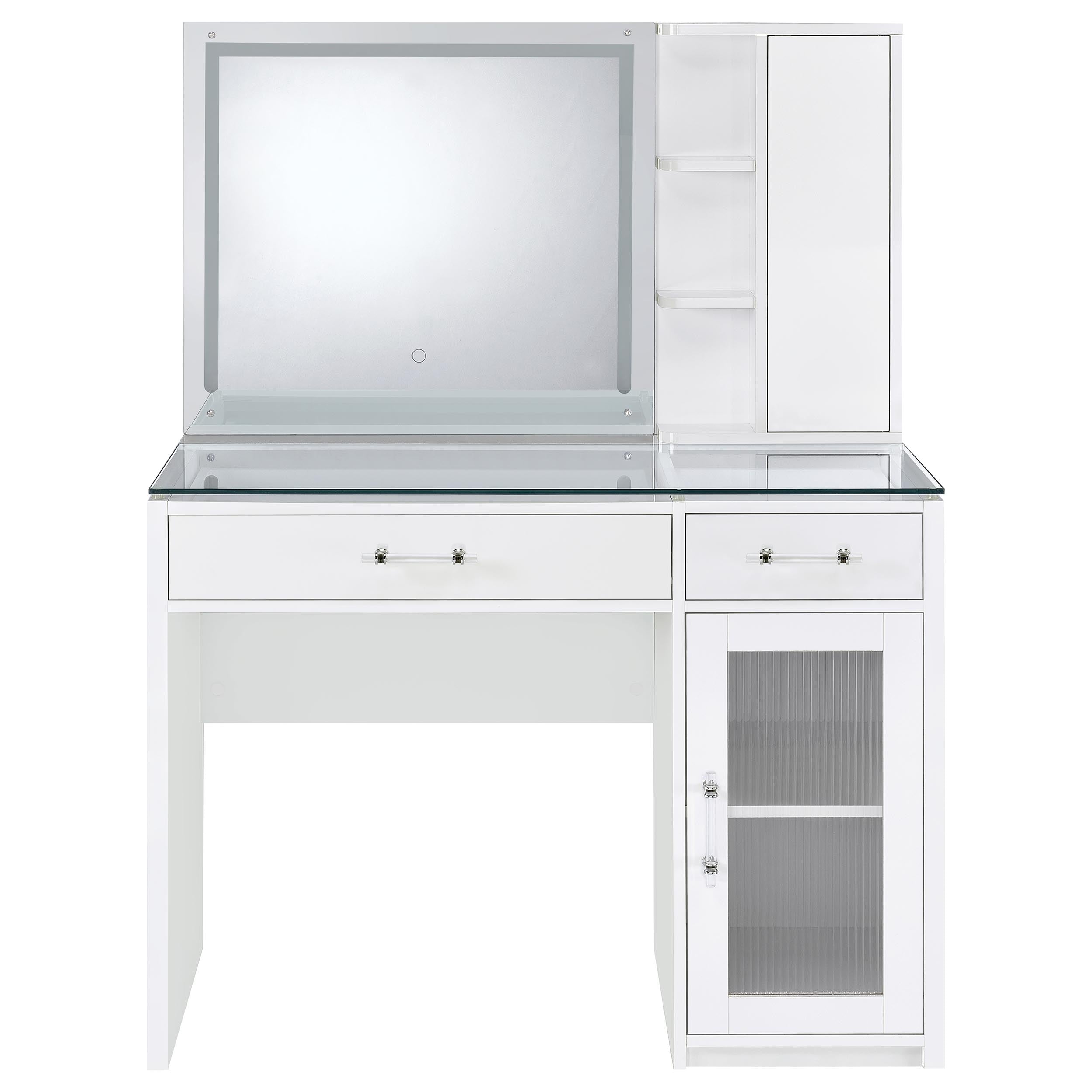 Flora Makeup Vanity Table with LED Mirror and Stool - Luxury Home Furniture (MI)