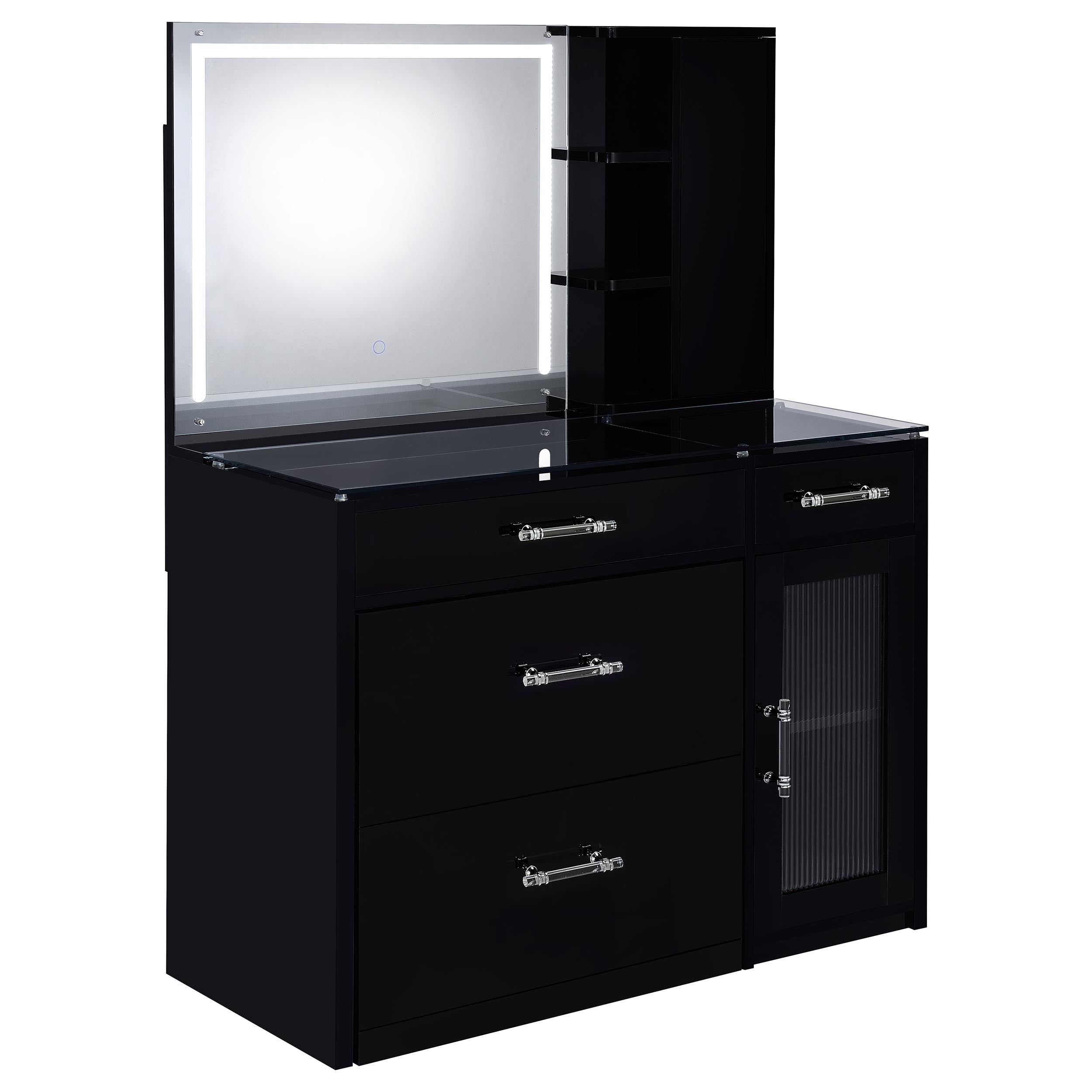 Flora Makeup Vanity Table with LED Mirror and Stool - Luxury Home Furniture (MI)