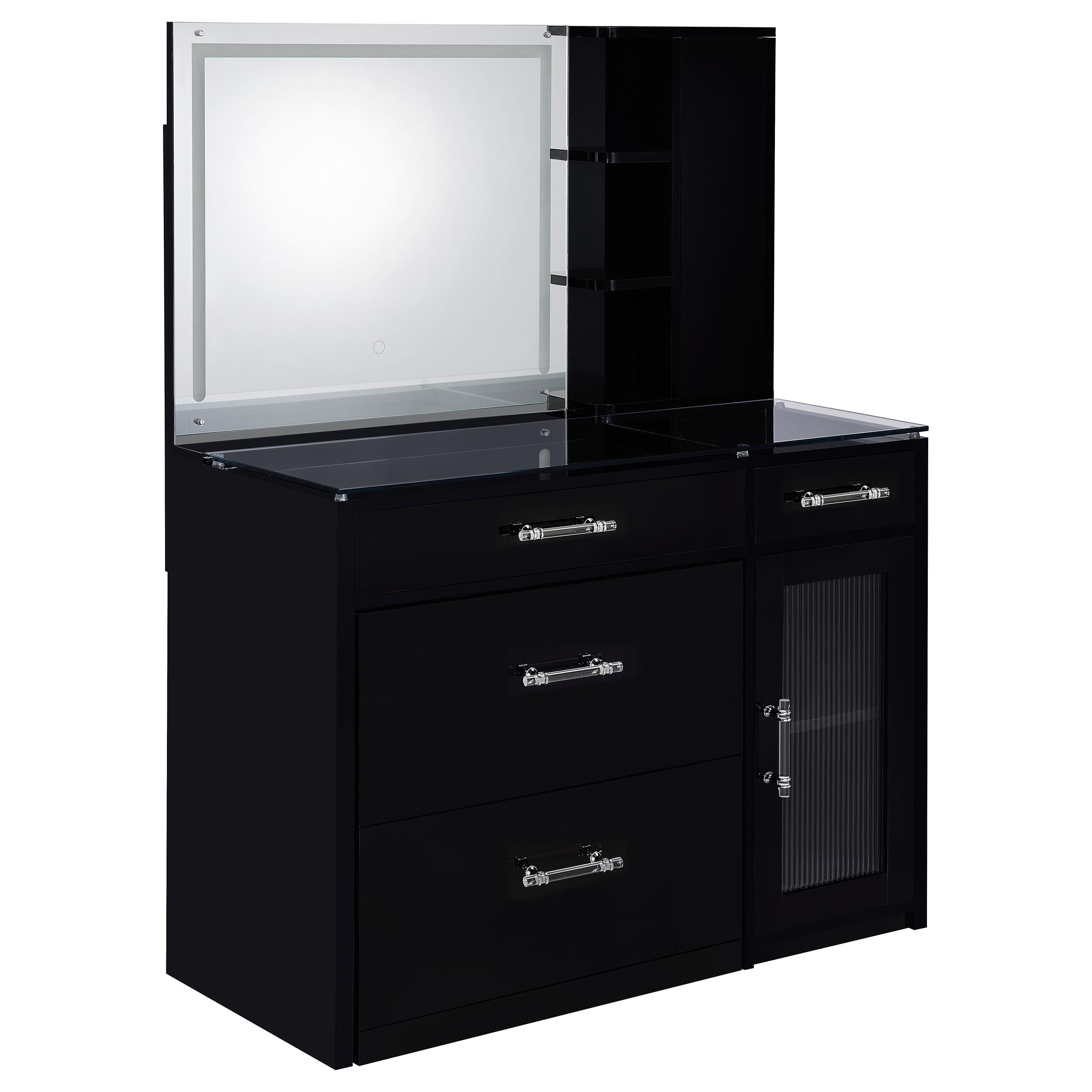 Flora Makeup Vanity Table with LED Mirror and Stool - Luxury Home Furniture (MI)