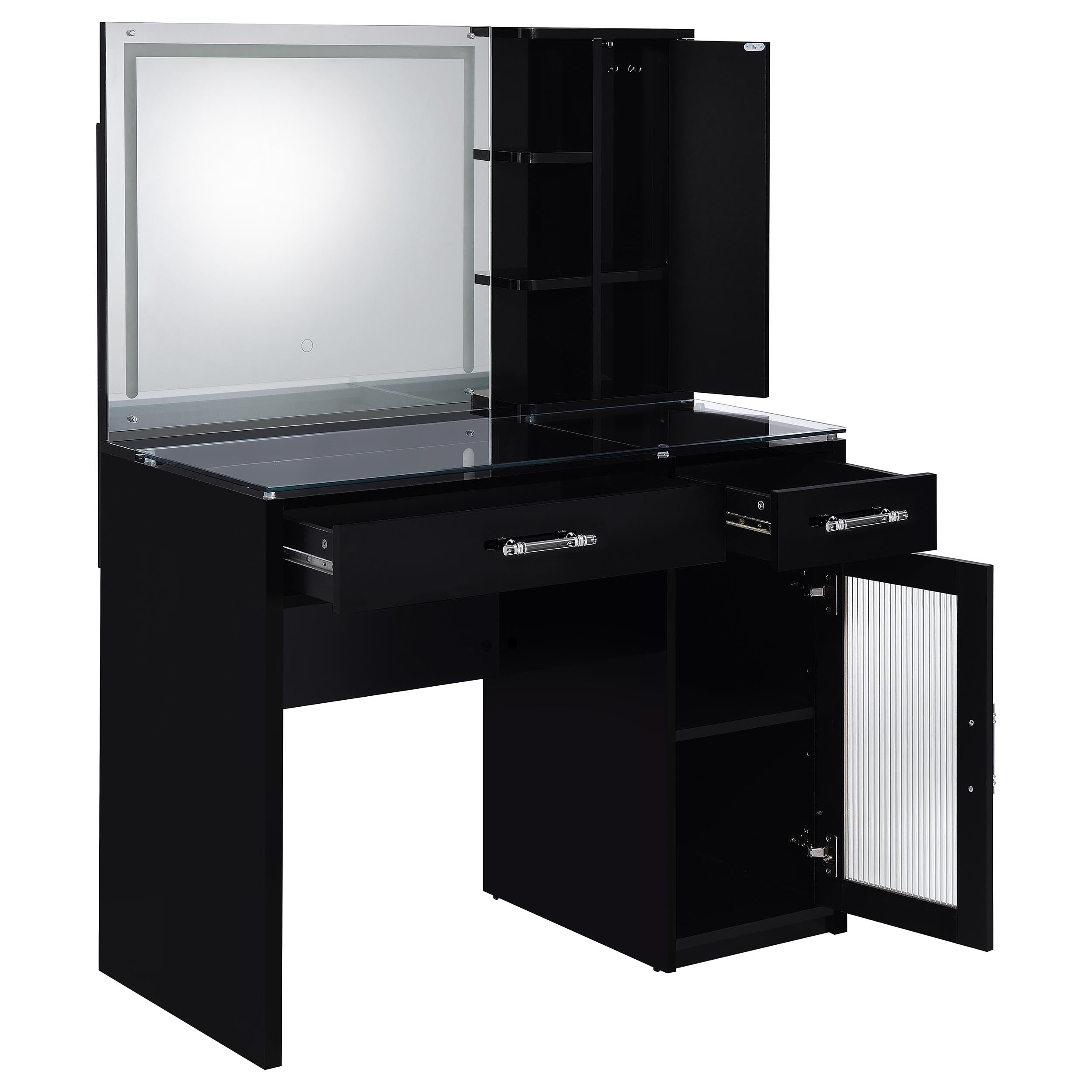 Flora Makeup Vanity Table with LED Mirror and Stool - Luxury Home Furniture (MI)